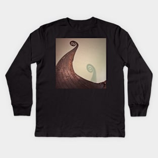 Viking Ship Kids Long Sleeve T-Shirt